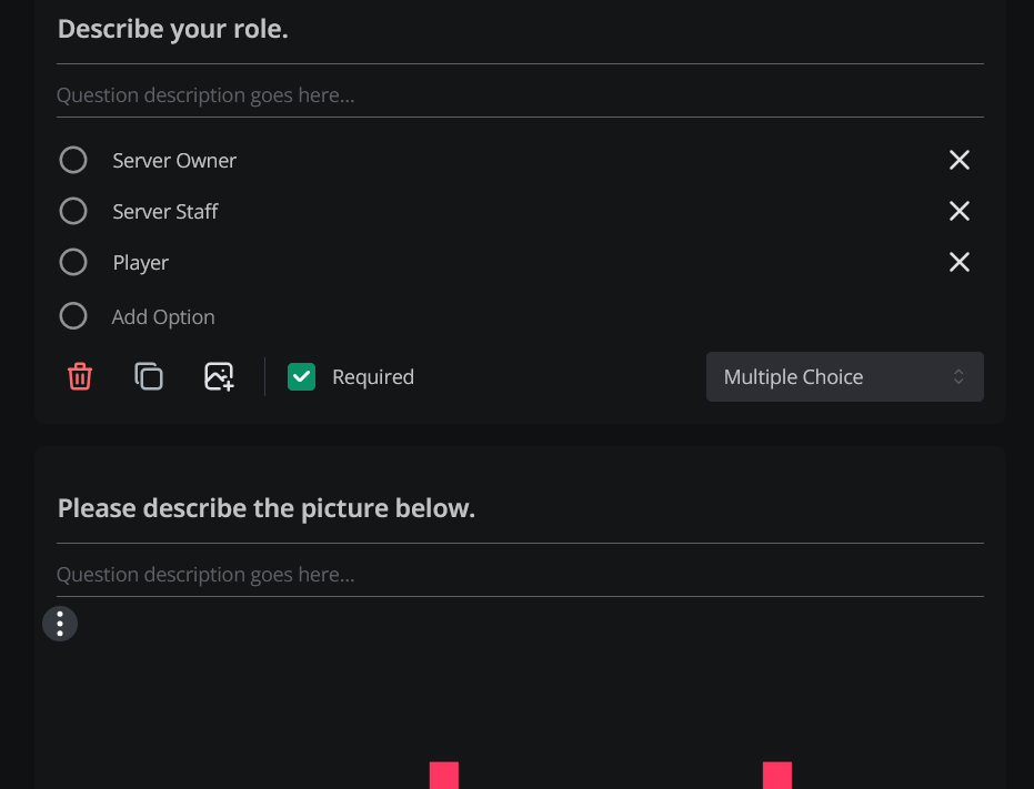 application questions
