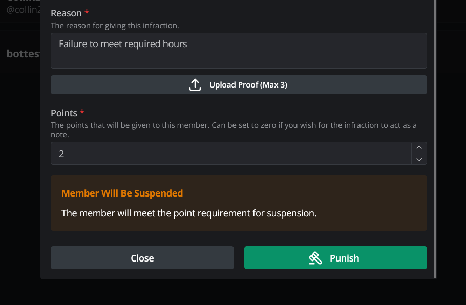 application comments