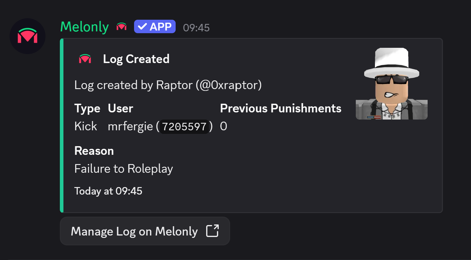 log create slash command