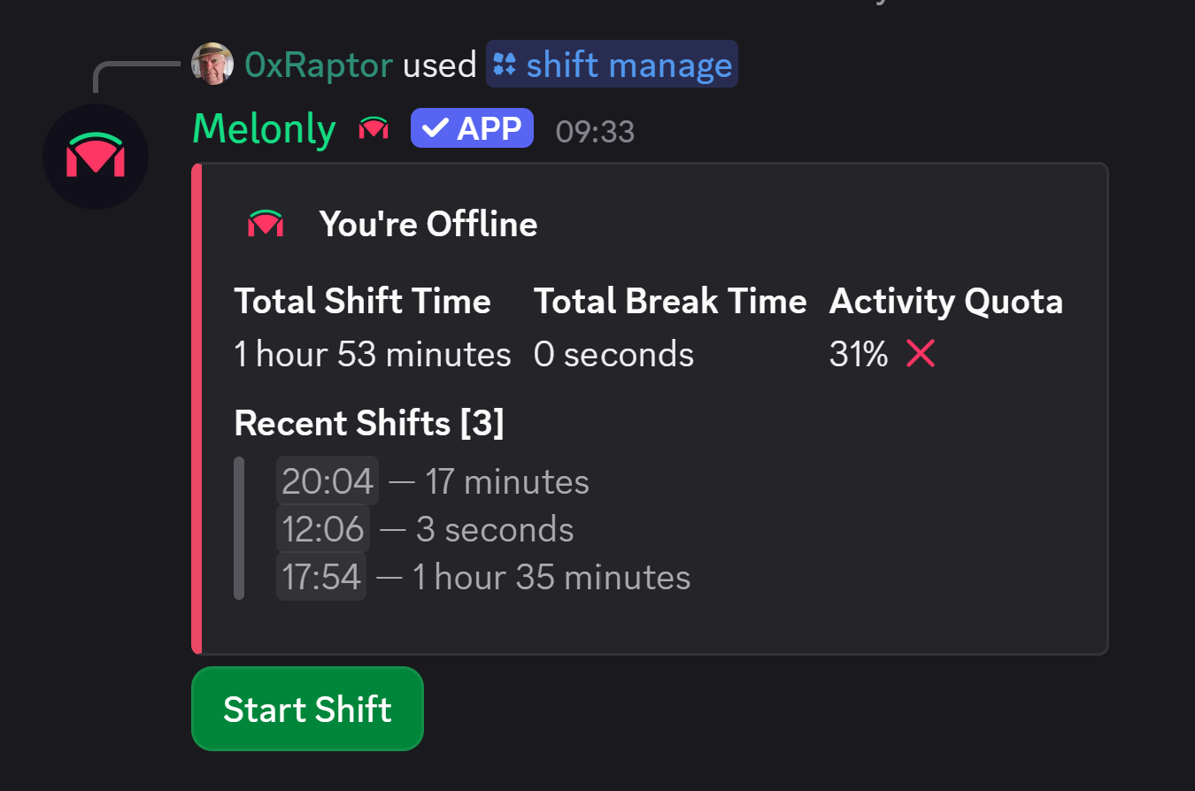 shift manage slash command