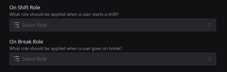 Shift & Break Roles