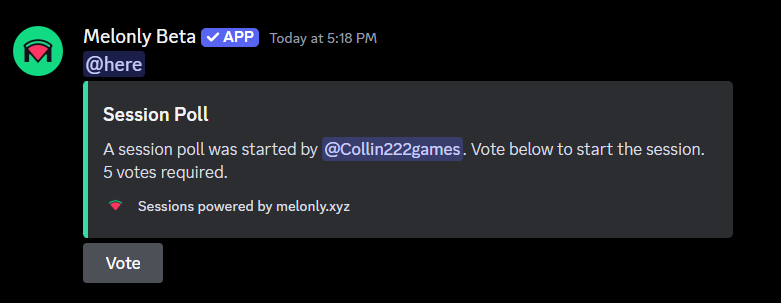 Create Session Polls